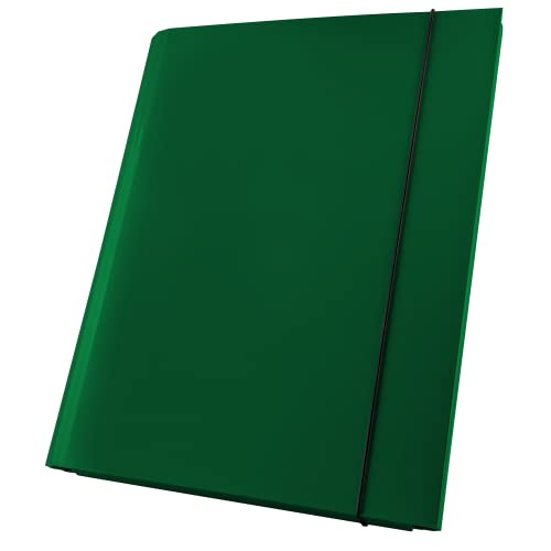 Netuno Sammelmappe A4 Pappe 40mm grün Dokumentenmappe Klappordner Kartonmappe mit Gummizug Mappe PP 1 Stück von Netuno