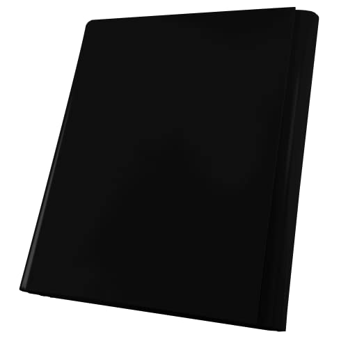 Netuno Sammelmappe A4 Pappe 40mm schwarz Dokumentenmappe Klappordner Kartonmappe mit Klettverschluss Mappe PP 1 Stück von Netuno