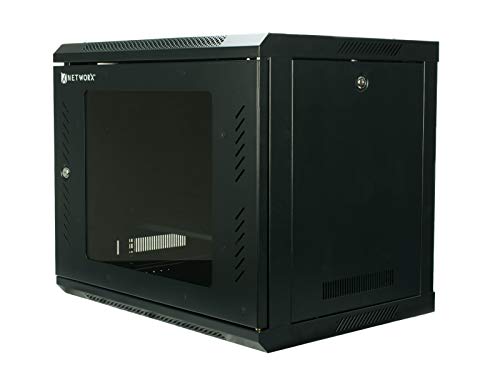 Networx 6U Serverschrank, Wandmontage, 45,7 cm Tiefe, Acryltür, flach verpackt von Networx®