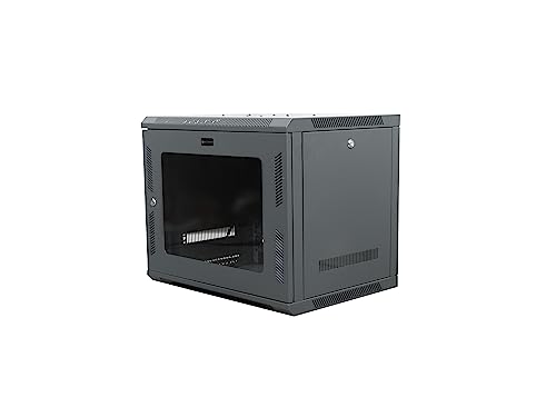 Networx 9U Serverschrank mit Wandhalterung, 45,7 cm Tiefe, Acryltür, flach verpackt von Networx®