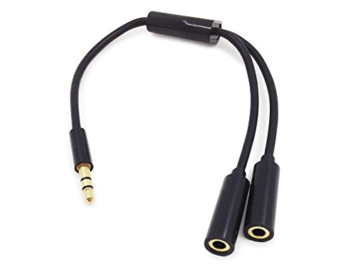Networx Kopfhörer Splitter, Stereo Audio, 3,5 mm Klinke, schwarz von Networx