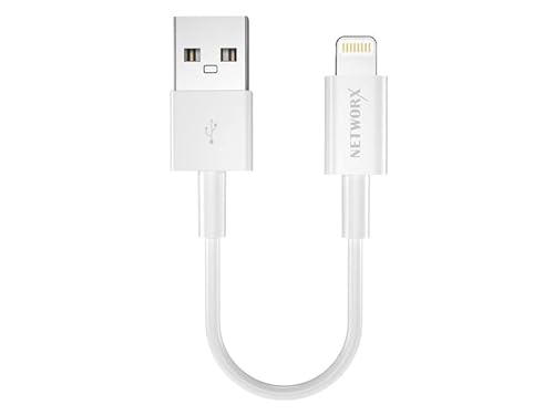 Networx Lightning Kabel, USB auf Lightning 2.0, 12 cm, weiß von Networx