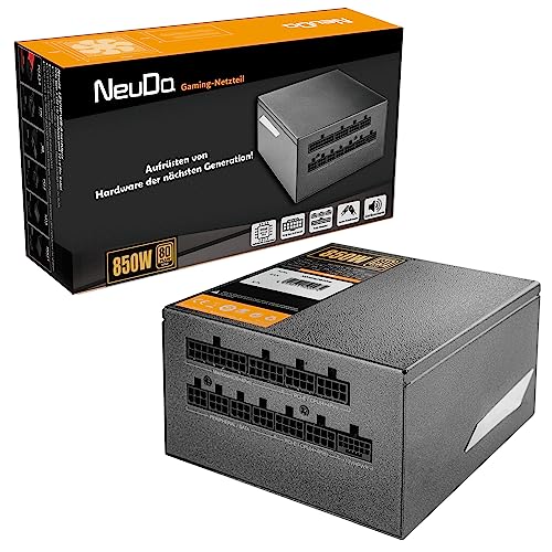 NEUDA PC Netzteil ATX 850W 80Plus Gold mit Kabelmanagement Schwarz 850 Watt Gaming Netzteile von Neuda