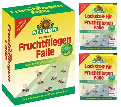 1 x Neudorff Permanent FruchtfliegenFalle + 2 x Nachfüll-Lockstoff von Neudorff