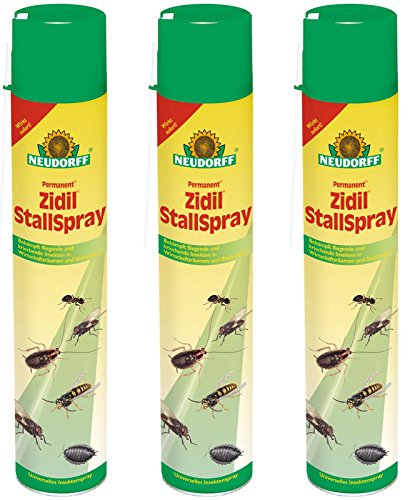 3 x 750 ml Neudorff Permanent Zidil StallSpray Insektenspray von Neudorff