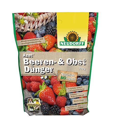 Neudorff Azet Beeren- & ObstDünger – Bio-Dünger für mehr Geschmack und reiche Ernte bei Beeren und Obst mit natürlicher Sofort- & Langzeitwirkung, 750 g von Neudorff