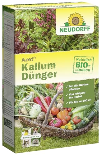 Neudorff Azet Kaliumdünger – Bio-Dünger gleicht Kaliummangel aus und verbessert Geschmack, Widerstandskraft und Lagerfähigkeit, 2 kg für 100 m² von Neudorff