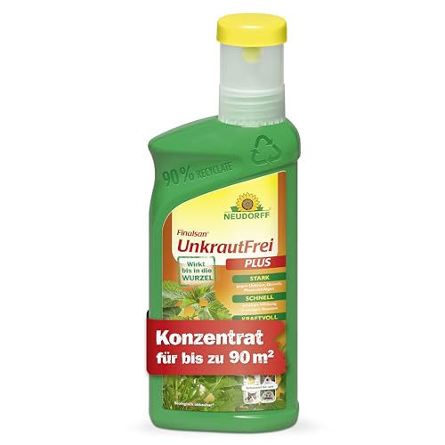 Neudorff Finalsan UnkrautFrei Plus – Kraftvoller, schnell wirkender Unkrautvernichter, der bis in die Wurzel wirkt. Konzentrat für 90 m², 500 ml von Neudorff