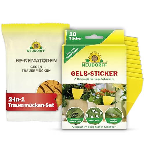 Neudorff Trauermücken-Set – 5 Mio. SF-Nematoden und Gelbsticker zur natürlichen und schnellen Bekämpfung von Trauermücken mit Sofort- & Langzeitwirkung Neudorff Trauermücken-Set – 5 Mio. SF-Nematoden und Gelbsticker zur natürlichen und schnellen Bekämpfung von Trauermücken mit Sofort- & Langzeitwirkung von Neudorff