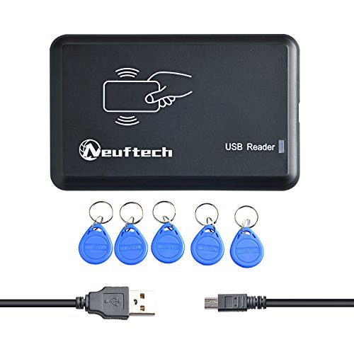 Neuftech USB RFID Reader ID Kartenlesegerät Kartenleser Kontaktlos Card Reader für EM4100 von Neuftech