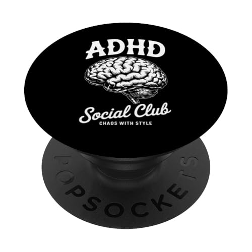Adhd-Bewusstsein Adhd Social Club PopSockets Klebender PopGrip Adhd-Bewusstsein Adhd Social Club PopSockets Klebender PopGrip von Neurodiversity Neurodivergent Designs
