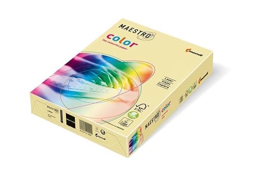 Kopierpapier 80g A3 farbig 80g 500 Blatt Maestro pastellfarben für Kopierer/Inkjet, Farbe:vanille von Neusiedler Mondi