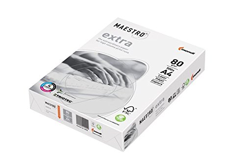 MONDI BUSINESS PAPER Kopierpapier weiß A4 90g Maestro- Extra Packung 500Blatt, 9457A90 von Neusiedler Mondi