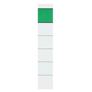 10 Ordneretiketten Grüner Balken weiß für 5,0 cm Rückenbreite von Neutral