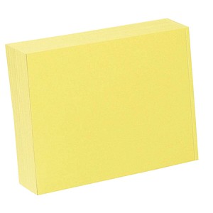 100 Karteikarten DIN A4 gelb blanko von Neutral
