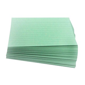 100 Karteikarten DIN A4 grün liniert von Neutral