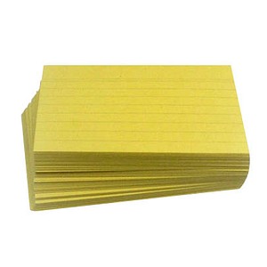 100 Karteikarten DIN A7 gelb liniert von Neutral