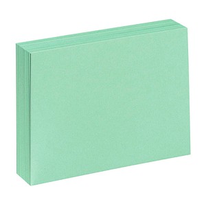 100 Karteikarten DIN A7 grün blanko von Neutral