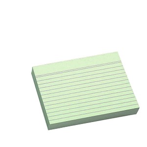 100 Karteikarten DIN A7 grün liniert von Neutral