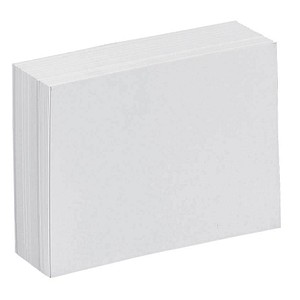 100 Karteikarten DIN A7 weiß blanko von Neutral