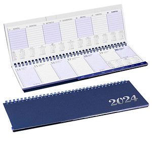 2 Tischquerkalender Premium mit Register 2024 von Neutral