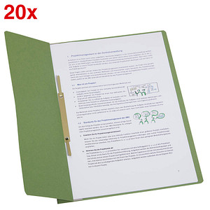 20 Ösenhefter Karton grün DIN A4 von Neutral