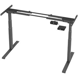 Base Lite elektrisch höhenverstellbares Schreibtischgestell grafit ohne Tischplatte, T-Fuß-Gestell grau 106,5 - 176,5 x 50,0/74,0 cm von Neutral