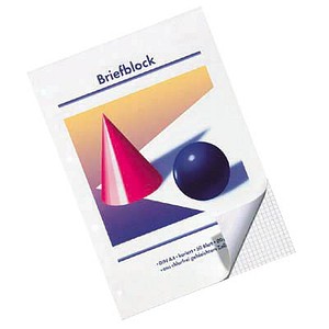 Briefblock Kugel und Kegel gelocht DIN A4 kariert von Neutral