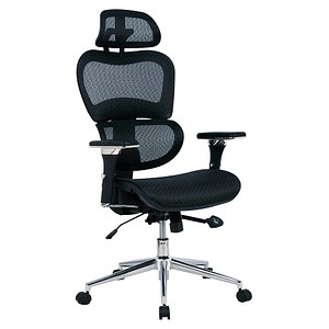 Bürostuhl Mesh, BT-1388F-1K Stoff schwarz, Gestell chrom von Neutral