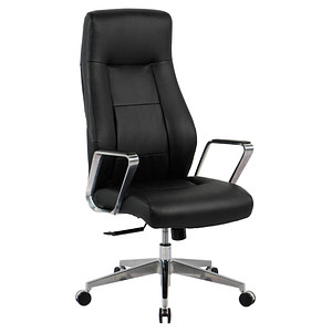 Chefsessel, 10013 Kunstleder schwarz, Gestell silber von Neutral