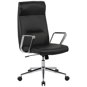 Chefsessel, 10014 Kunstleder schwarz, Gestell silber von Neutral