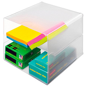Deflecto "Cube" Aufbewahrungsbox transparent 15,3 x 15,3 x 15,3 cm von Neutral