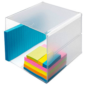 Deflecto "Cube" Aufbewahrungsbox transparent 15,3 x 15,3 x 18,3 cm von Neutral