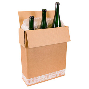 Flaschenkarton für 3 Flaschen 32,5 x 12,3 x 40,6 cm von Neutral