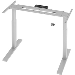 Flexbase 500 elektrisch höhenverstellbares Schreibtischgestell silber ohne Tischplatte, T-Fuß-Gestell silber 112,8 - 172,8 x 74,0 cm von Neutral