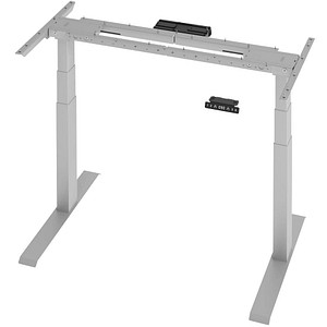 Flexbase 650 elektrisch höhenverstellbares Schreibtischgestell silber ohne Tischplatte, T-Fuß-Gestell silber 112,8 - 172,8 x 73,0 cm von Neutral