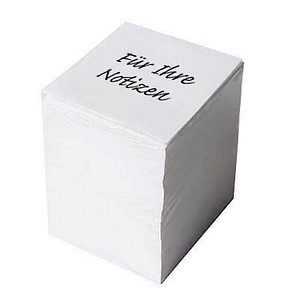 Notizzettel lose weiß 9,4 x 7,9 cm, ca. 1.000 Blatt, 1 Pack von Neutral