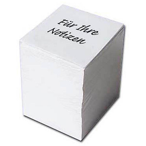 Notizzettel lose weiß 9,7 x 9,7 cm, ca. 500 Blatt, 1 Pack von Neutral