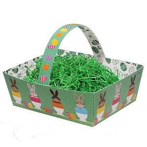 Osterkörbchen aus Papier mit Ostergras Osterkörbchen aus Papier mit Ostergras von Neutral