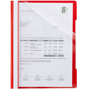 Schnellhefter Quality Kunststoff rot DIN A4 von Neutral