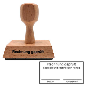 Textstempel "Rechnung geprüft" ohne Logo von Neutral
