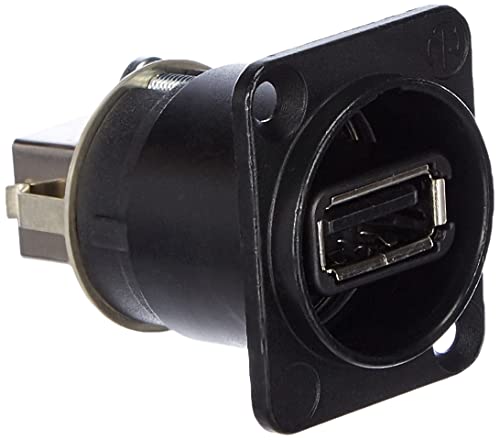 Neutrik NAUSB-W-B Reversibler USB-Adapter (Typ A und B), schwarzes D-Gehäuse von Neutrik