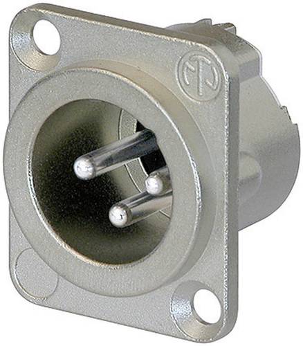 Neutrik NC3MD-LX XLR-Steckverbinder Flanschstecker, Kontakte gerade Polzahl (num): 3 Silber 1St. von Neutrik