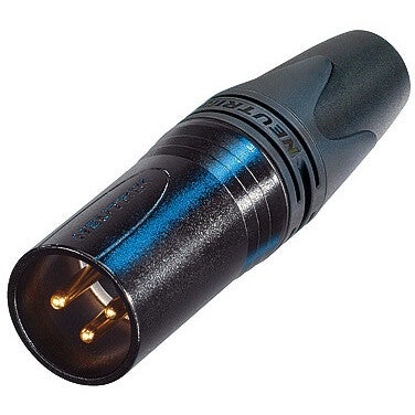 Neutrik NC3MXX-14-B 3-pin M-XLR Cable Connector, 8-10mm O.D. (Black) von Neutrik