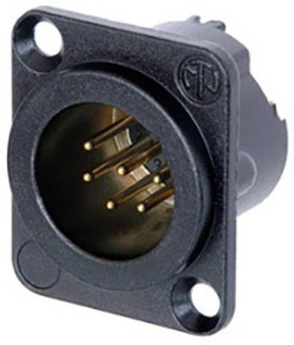 Neutrik NC6MD-LX-B-CON XLR-Steckverbinder Flanschstecker, Kontakte gerade Polzahl (num): 6 Schwarz 1 von Neutrik