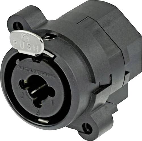 Neutrik NCJ9FI-S XLR-Steckverbinder Flanschbuchse, Kontakte gerade Polzahl (num): 3 Schwarz 1St. von Neutrik