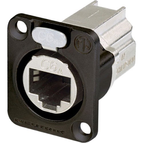Neutrik NE8FDX-P6-B CAT6a etherCON Panel Feedthrough Connector (Black) von Neutrik