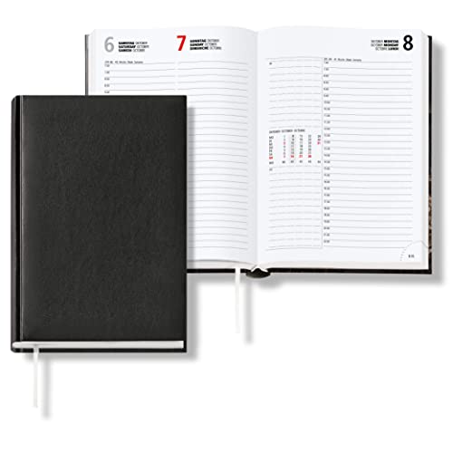Buchkalender 2025 A5 1 Tag 1 Seite 352 Seiten Chefkalender in Schwarz Balacron Einband Terminplaner Chefplaner Terminkalender Tageskalender Buchkalender 2025 A5 1 Tag 1 Seite 352 Seiten Chefkalender in Schwarz Balacron Einband Terminplaner Chefplaner Terminkalender Tageskalender von Neuwieder Kalender Verlag GmbH
