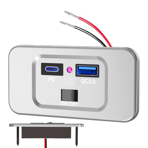 Fahrzeugladeanschluss - Duals USB -Buchse, Schnellkräfte Plug | Schnittstelle Schnittanschluss, kompakte elektrische Adapterstation, Auto -Ladungsgerät für Boots - -Wohnmobil -Traktor -Limousinenka Fahrzeugladeanschluss - Duals USB -Buchse, Schnellkräfte Plug | Schnittstelle Schnittanschluss, kompakte elektrische Adapterstation, Auto -Ladungsgerät für Boots - -Wohnmobil -Traktor -Limousinenka von NevPuose