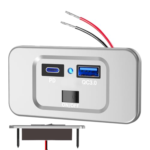 Fahrzeugladeanschluss - Duals USB -Buchse, Schnellkräfte Plug | Schnittstelle Schnittanschluss, kompakte elektrische Adapterstation, Auto -Ladungsgerät für Boots - -Wohnmobil -Traktor -Limousinenka Fahrzeugladeanschluss - Duals USB -Buchse, Schnellkräfte Plug | Schnittstelle Schnittanschluss, kompakte elektrische Adapterstation, Auto -Ladungsgerät für Boots - -Wohnmobil -Traktor -Limousinenka von NevPuose